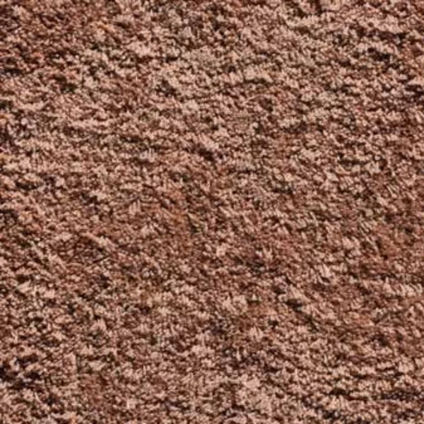 Rusty brown wool carpet with a coarse, textured pile.